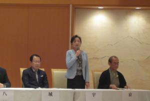 挨拶をする松村市長