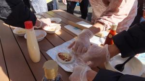 もちピザ作り写真