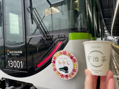 もみじ号と宇治茶