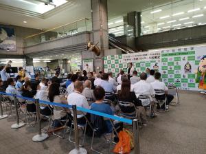 出発式挨拶の様子