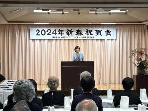 祝辞を述べる松村市長