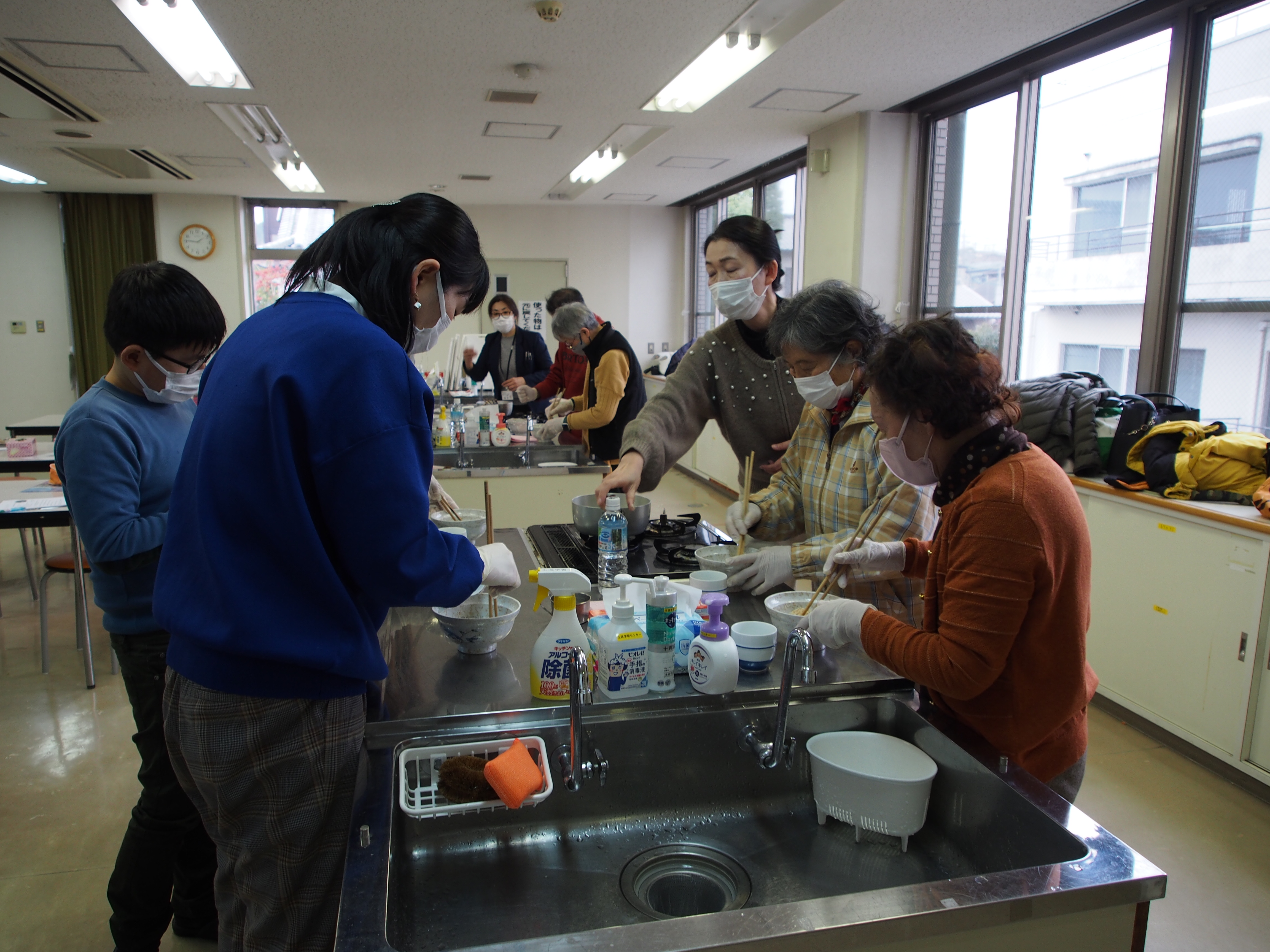 粉熟作りの様子