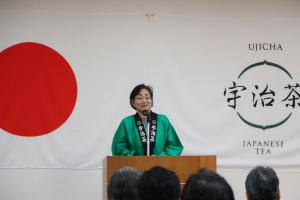 挨拶をする松村市長